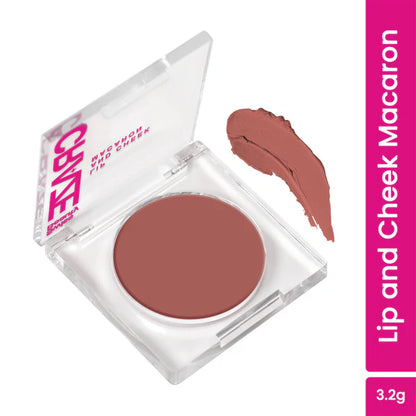 Swiss Beauty CRAZE Lip & Cheek Macaron With Vitamin E And Olive Oil - 01 Brown Pie - 3.2 gm