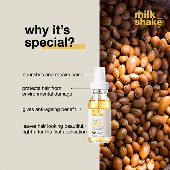 Milkshake Argan Oil For Instant Shiny & Frizz-Free Hair With Nourishment - 50 ml
