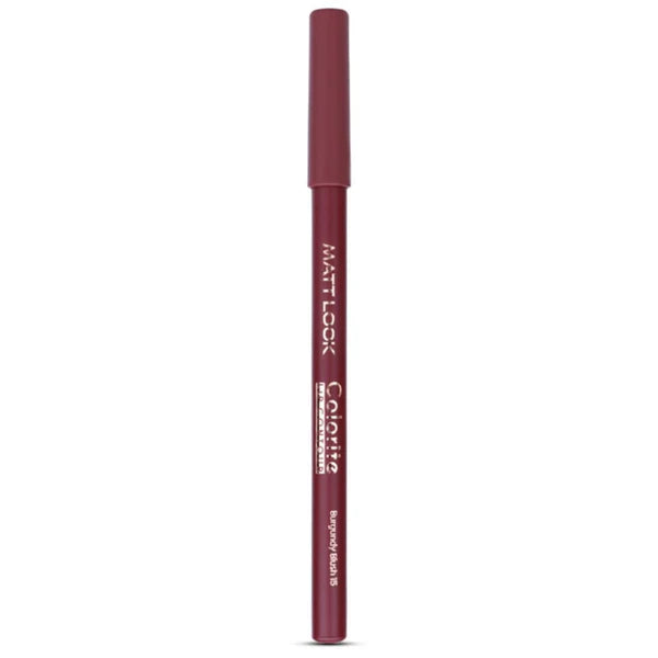 Matt Look Colorite Lip Contour Professional Matte Lip Color Pencil - Burgundy Blush 15 - 4.5 gm