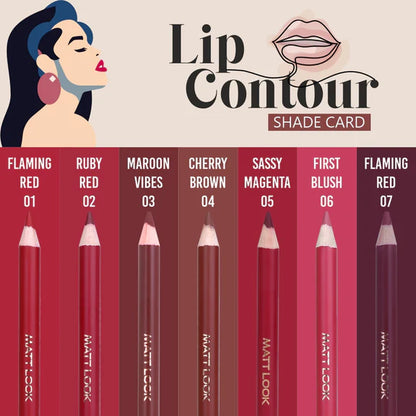 Matt Look Colorite Lip Contour Professional Matte Lip Color Pencil - Elegant Nude 21 - 4.5 gm