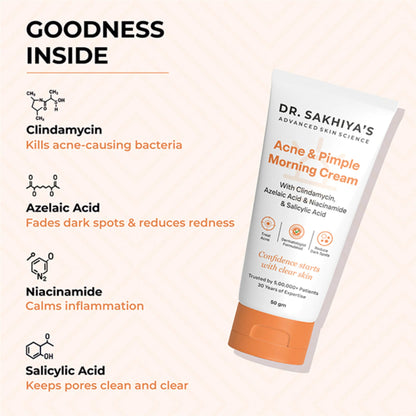 Dr.Sakhiya Acne & Pimple Morning Cream - 50 gm
