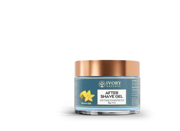 Ivory Natural After Shave Gel For Gentle Post-Shave, Reduced Facial Worries - 50 gm