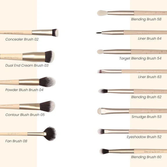 Milagro Beauty Arty Eyes & Face Makeup Brush Collection (Set Of 13 ) - kit