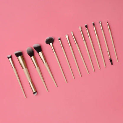Milagro Beauty Arty Eyes & Face Makeup Brush Collection (Set Of 13 ) - kit
