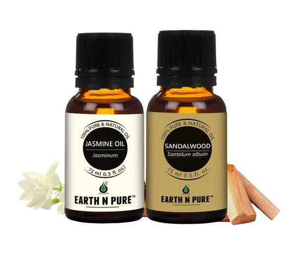Earth N Pure Sandalwood Essential Oil and Jasmine Essential Oil - combo