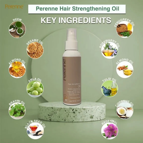 Perenne Hair Strengthening Oil With Onion Seed Oil - 100 ml