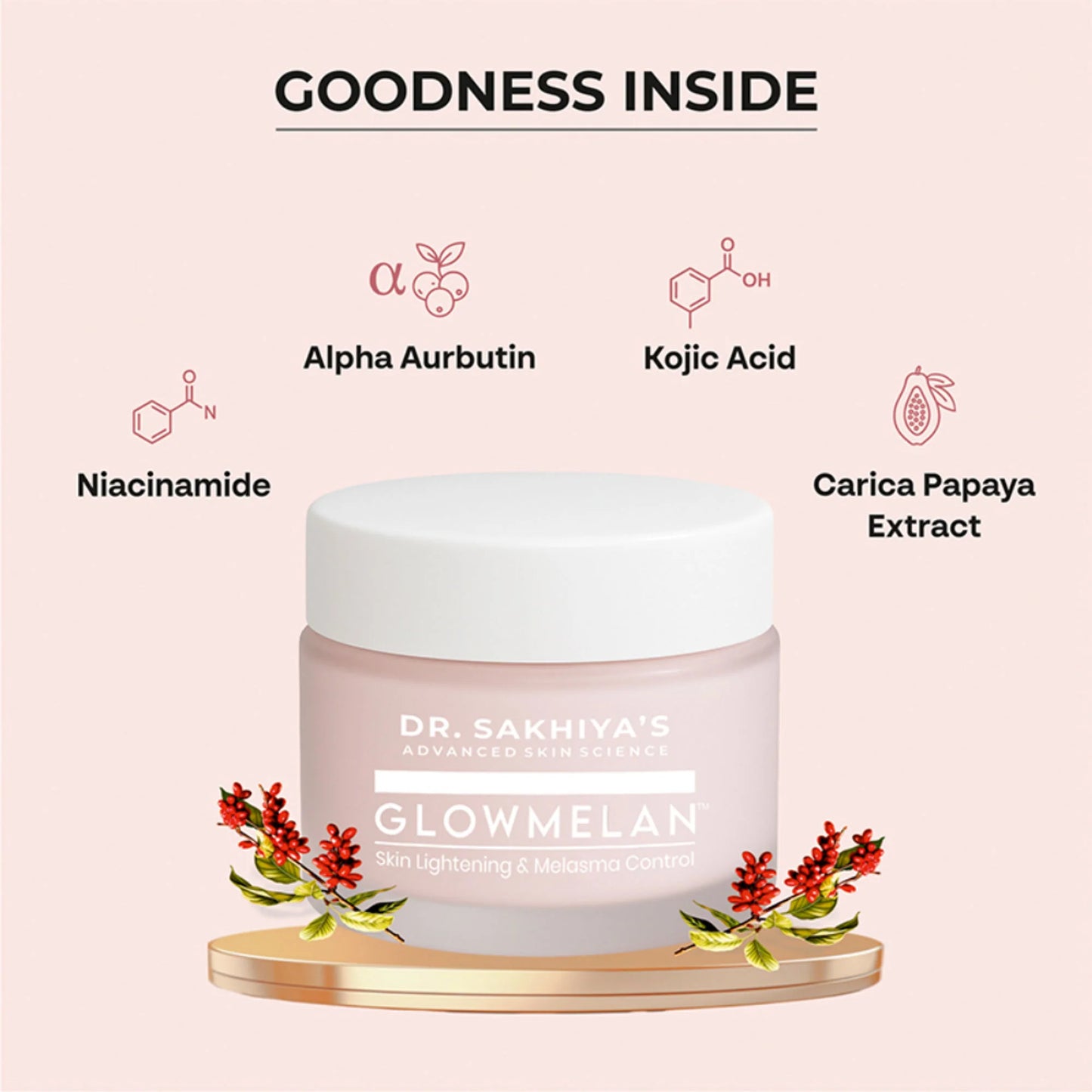 Dr.Sakhiya Glowmelan Brightening & Depigmentation Gel Cream - 50 gm