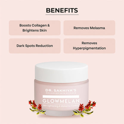 Dr.Sakhiya Glowmelan Brightening & Depigmentation Gel Cream - 50 gm