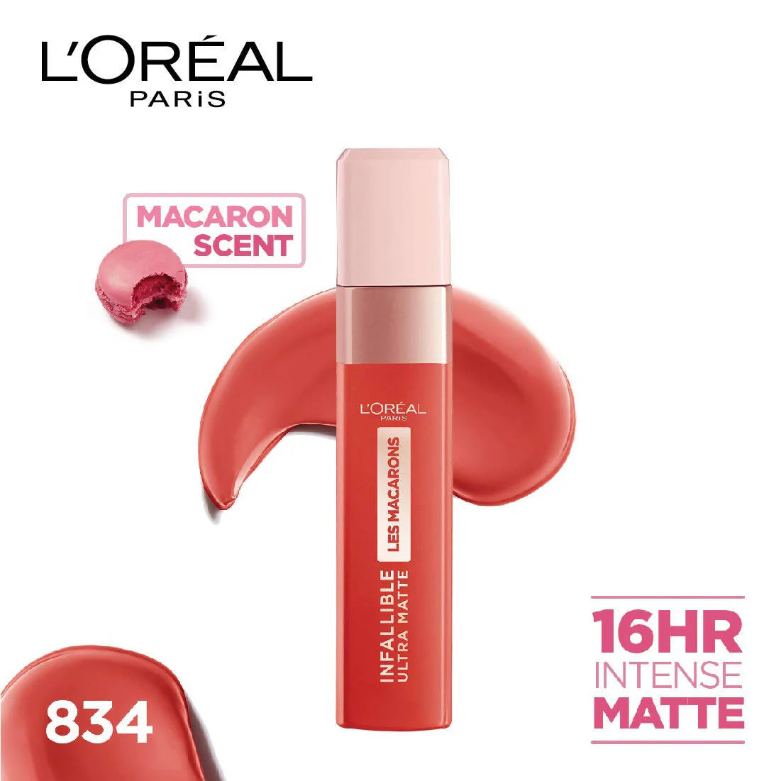 L'Oréal Paris Infallible Ultra Matte Liquid Lipstick Les Macarons - 834 Infinite Spice -5 Ml