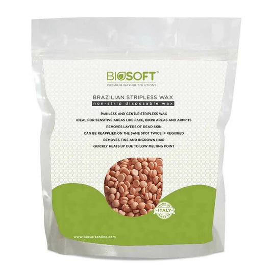 Biosoft Brazillian Stripless Wax - Rose - 500 gm
