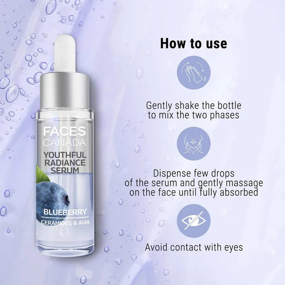 Faces Canada Youthful Radiance Serum - Blueberry - 27 ml