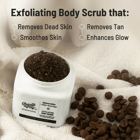 Chemist At Play Exfoliating Body Scrub + Brightening Boost Vitamin C Face Wash Combo - combo