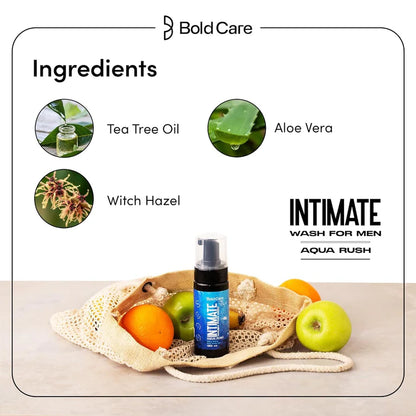 Bold Care Aqua Rush Intimate Wash for Men - 120 ml