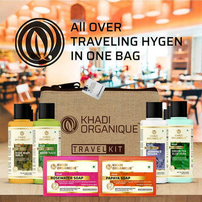 khadi Organique Grooming Travel Kit Men & Women - combo