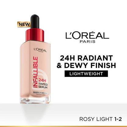 L'Oreal Paris Infallible 24H Tinted Serum Foundation - Rosy Light - 30 ml