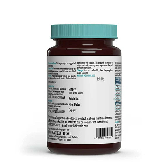HK Vitals DHT Blocker With Biotin Tablets for Reduces Hair Fall, Stimulates Hair Growth - 60 tabs