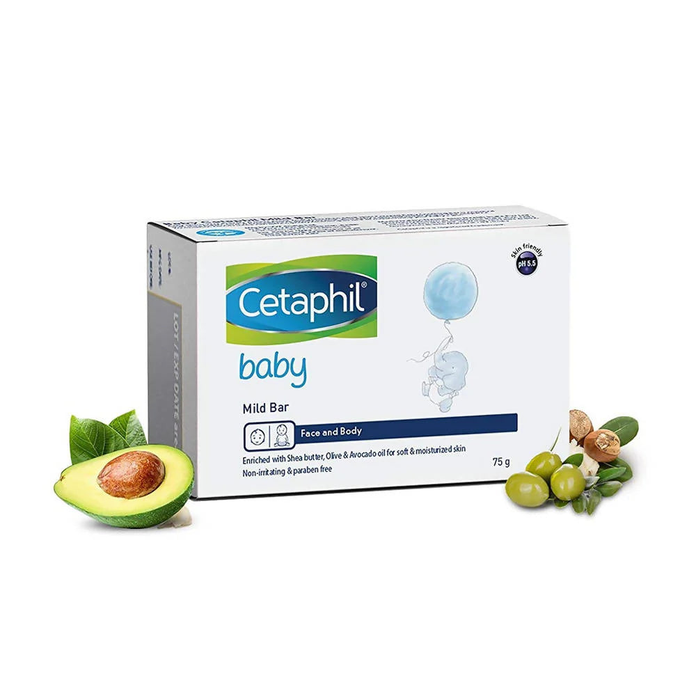Cetaphil Baby Mild Bar Face & Body For Baby's Sensitive Skin - 75 gm - Pack of 1