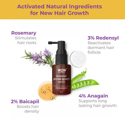 Wow Skin Science Rosemary Pro Hair Growth Serum For Denser Hair - 30 ml