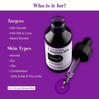 Vandyke Hair Growth Actives 18% Hair Serum - 30 ml