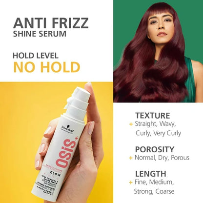 Schwarzkopf Professional OSiS+ Glow Anti-Frizz Shine Serum - 50 ml