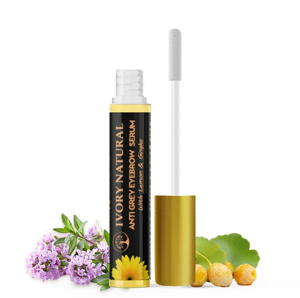 Ivory Natural Grey Eyebrow Serum - Rejuvenates, Nourishes, And Restores Natural Color Of Eyebrows - 10 ml