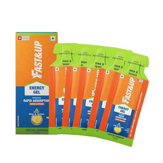 Fast&Up Energy Gel-Lime & Lemon flavour - 30 gm - Pack of 5