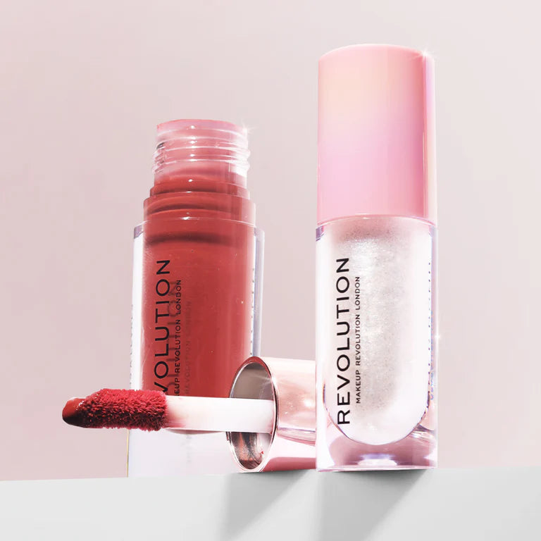 Makeup Revolution Shimmer Bomb Lipgloss-Infused With Vitamin E For Extra Nourishment - Beam Pearl - 4.5 ml