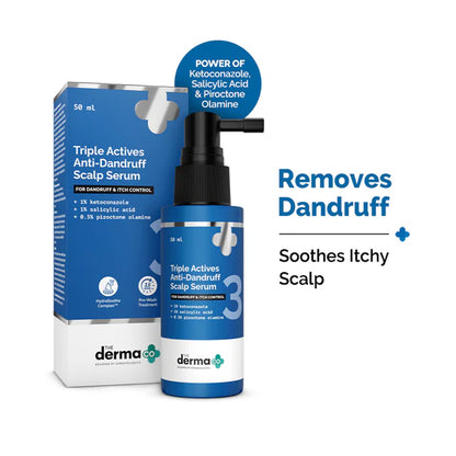 The Derma Co Triple Actives Anti-Dandruff Scalp Serum - 50 ml