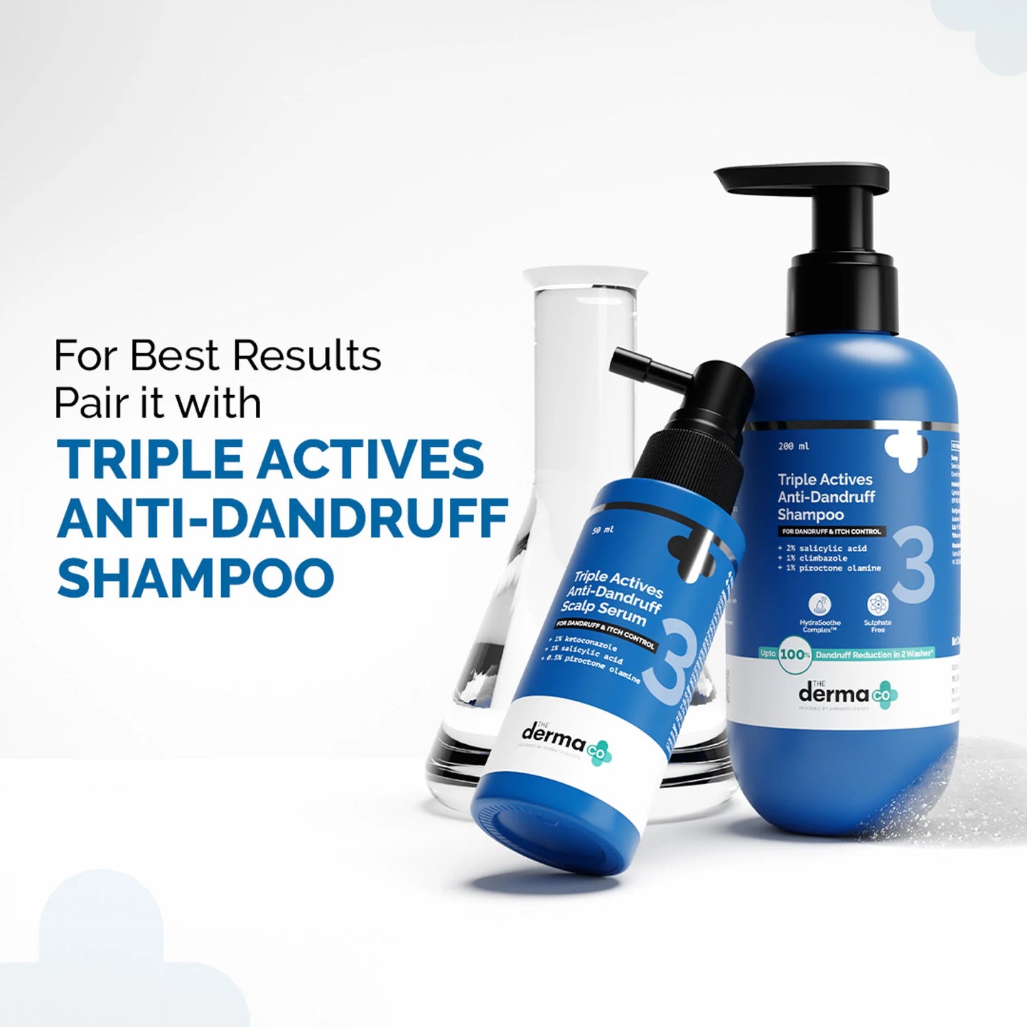 The Derma Co Triple Actives Anti-Dandruff Scalp Serum - 50 ml
