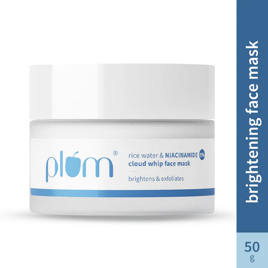 Plum Rice Water & 5% Niacinamide Cloud Whip Face Mask - 50 gm