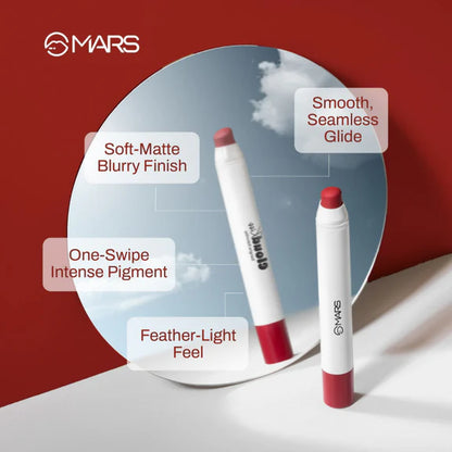 MARS Cosmetics Cloud Kiss Soft - Matte Lip Crayon - 18 Crimson Drift - 1.8 gm