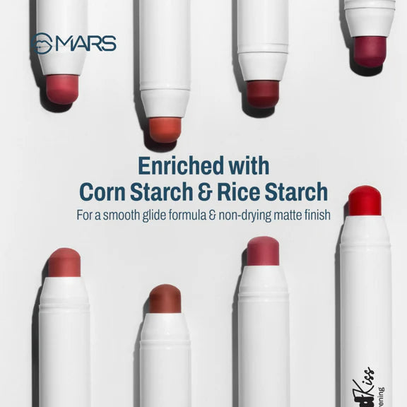 MARS Cosmetics Cloud Kiss Soft - Matte Lip Crayon - 18 Crimson Drift - 1.8 gm