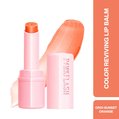 PINKFLASH Color Reviving Lip Balm - Or01 Sunset Orange - 2.8 gm