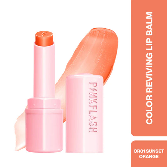 PINKFLASH Color Reviving Lip Balm - Or01 Sunset Orange - 2.8 gm