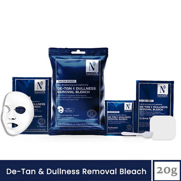 NutriGlow Advanced Organics De-Tan & Dullness Removal Bleach - 20 gm
