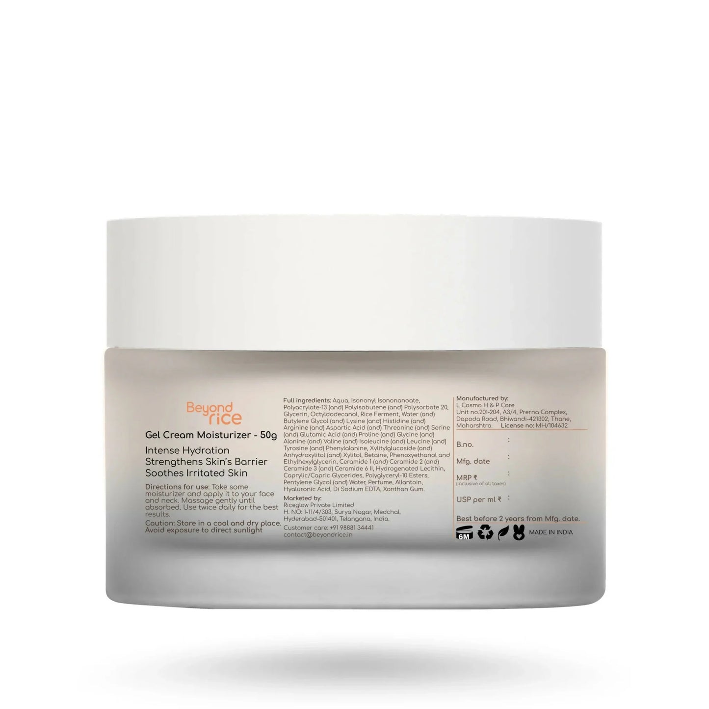 Beyond Rice Oil-Free Rice Ceramide Gel Cream - 50 gm