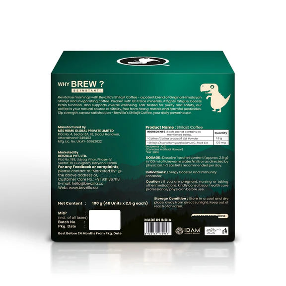Bevzilla Himalayan SJ Coffee - 2.5 gm - Pack of 40