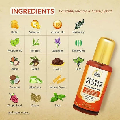 The Indie Earth Rosemary Mint Biotin Hair Oil - 100 ml
