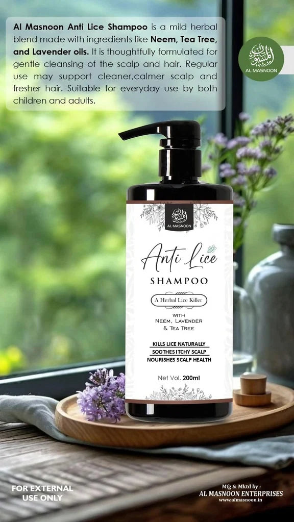 Al Masnoon Anti-Lice Hair Oil & Shampoo - combo