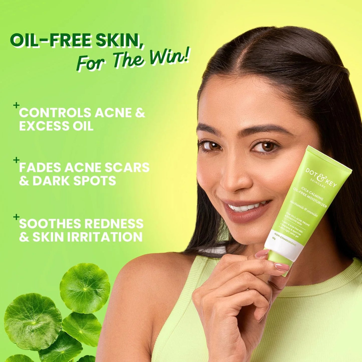 Dot & Key Cica + Niacinamide Oil Free Moisturizer For Acne Prone Skin - 50 gm