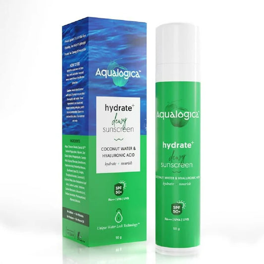 Aqualogica Hydrate+ Sunscreen with Coconut water & Hyaluronic Acid - 50 gm