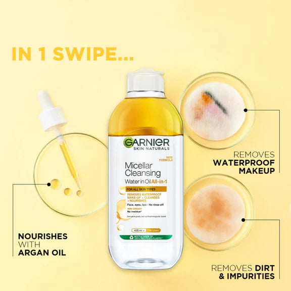 Garnier Skin Naturals, Micellar Oil-Infused Cleansing Water - 125 ml