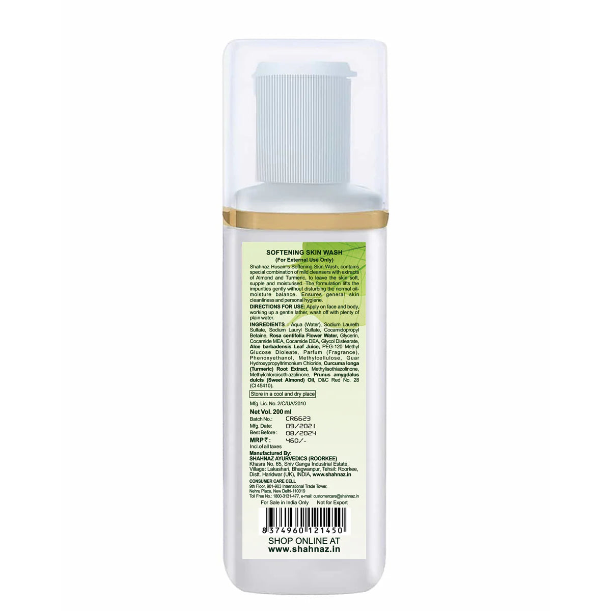 Shahnaz Husain Softening Skin Wash – Almond Shower & Cream