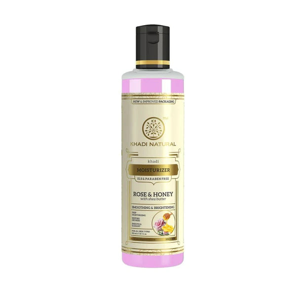 Khadi Natural Rose & Honey Herbal Moisturizer - 210 ml