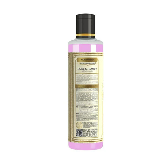 Khadi Natural Rose & Honey Herbal Moisturizer - 210 ml