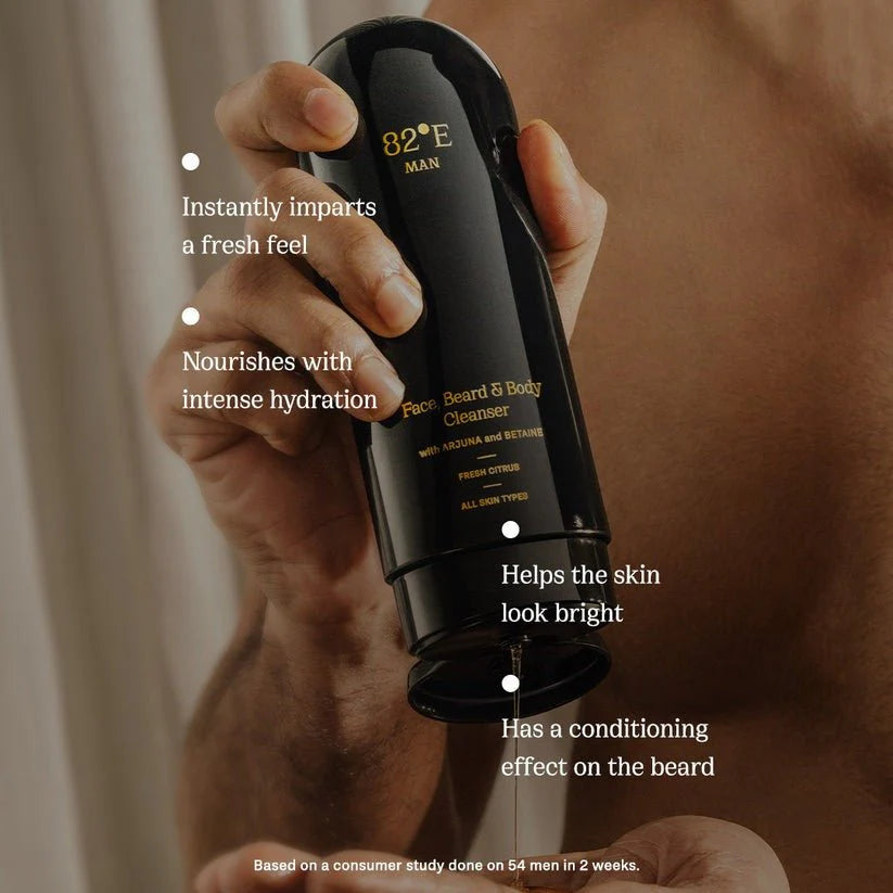 82°E By Deepika Padukone Face, Beard and Body Cleanser - Fresh Citrus