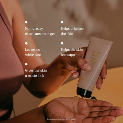 82??E By Deepika Padukone Licorice Beam SPF 40 PA+++ Sunscreen Gel With Licorice and Ceramides, UVA/UBA