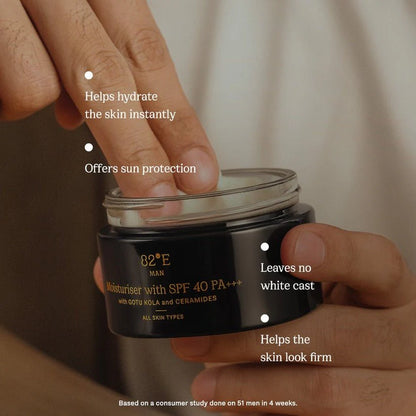 82??E By Deepika Padukone Moisturiser With SPF 40 PA+++ With Gotu kola and Ceramides, Hydrates Skin