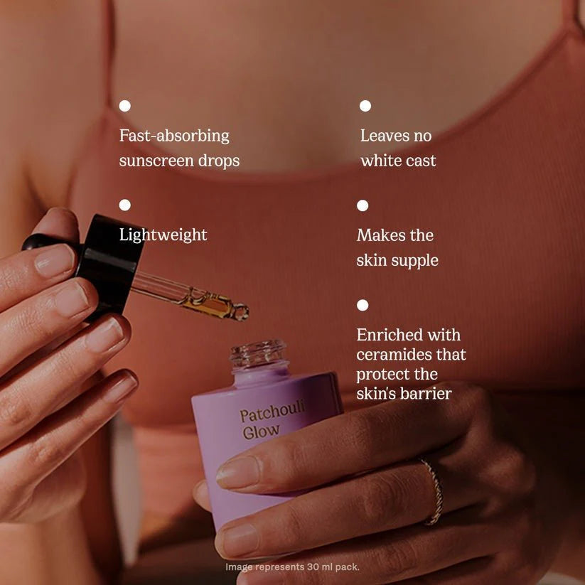 82°E By Deepika Padukone Patchouli Glow SPF 40 PA+++ Sunscreen With Patchouli leaf & Ceramides