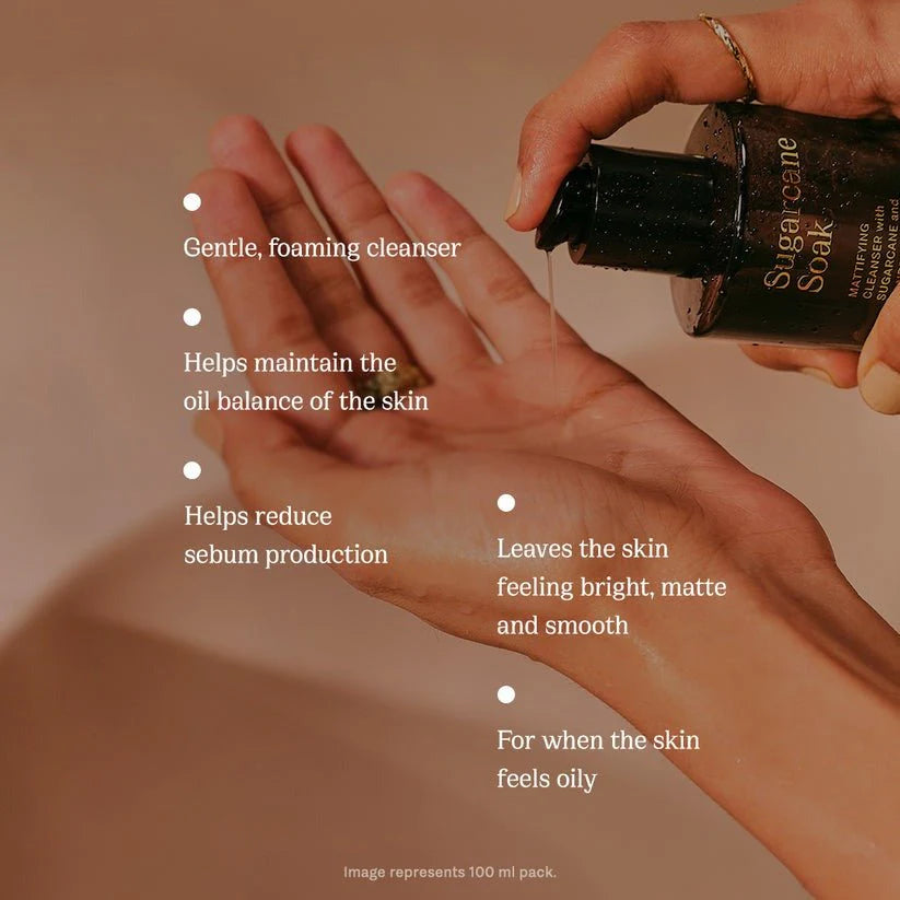 82°E By Deepika Padukone Sugarcane Soak Mattifying Cleanser, Oil Free Skin